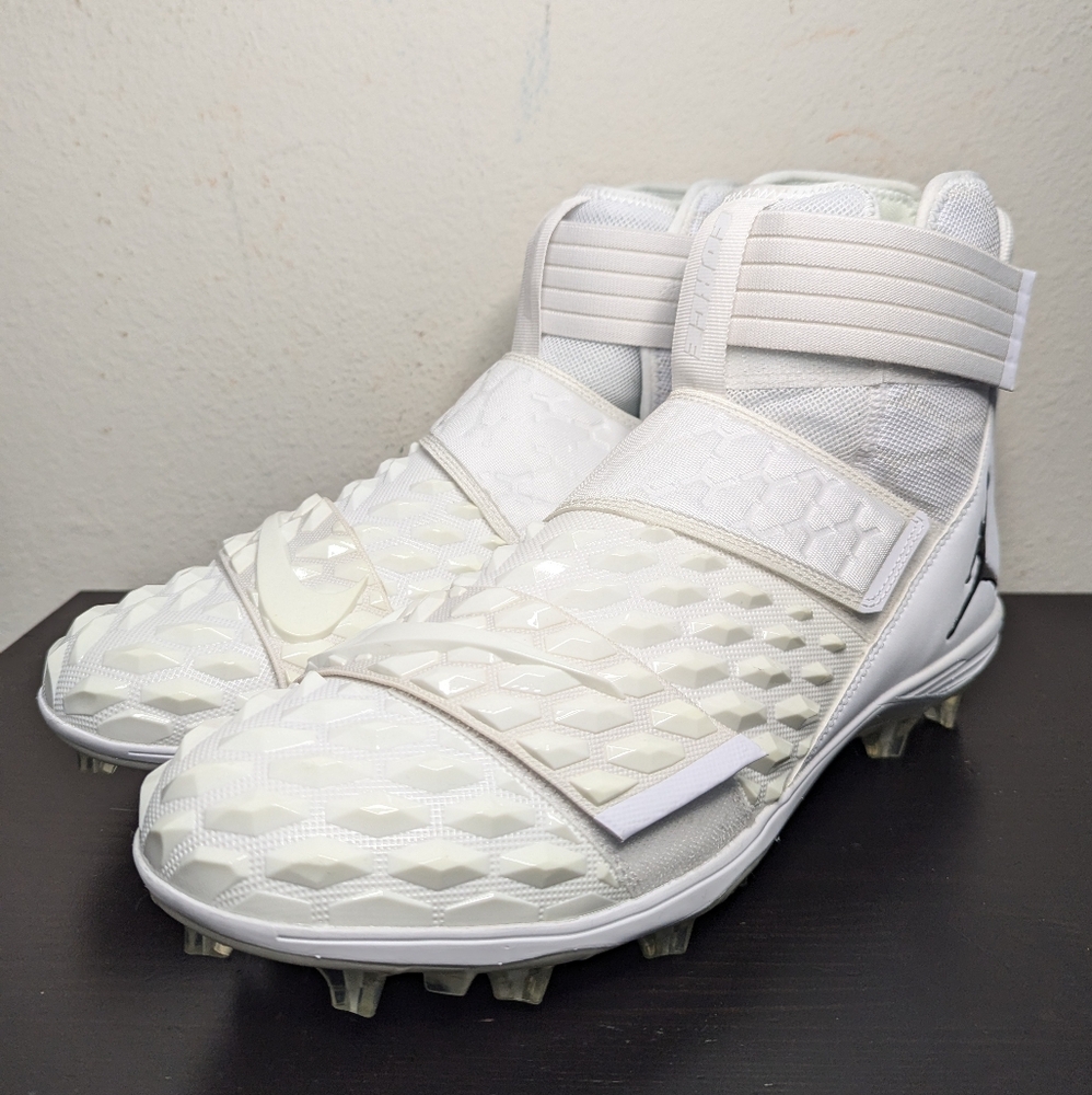 Nike Jordan Force Savage Elite 2 White Football Cleats Mens (CV1665-103) - Picture 1 of 8